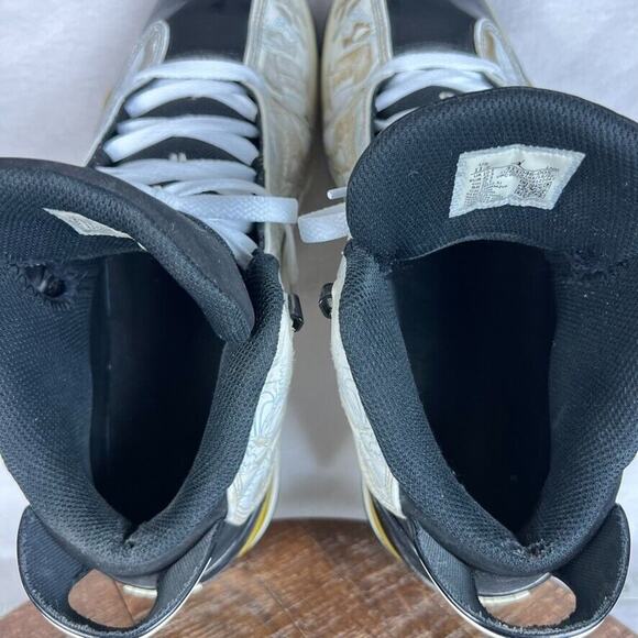 Nike Jordan Sneakers Mens 11.5 Dub Zero Black and White Gold Trim 311046-005 - Picture 14 of 16